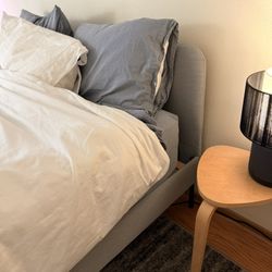 Queen IKEA Slattum Upholstered Bed Frame