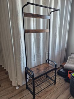 Clothes Rack with Shoe Rack