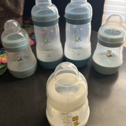 Hardly Used MAM Baby Bottles 
