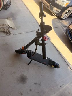 Black Electric Scooter with Folding Stem