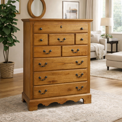Solid Wood Tall Dresser – Classic & Clean – 51.25” High