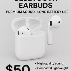 Wireless Bluetooth Earbuds w/ Charging Case – Premium Sound – $50
