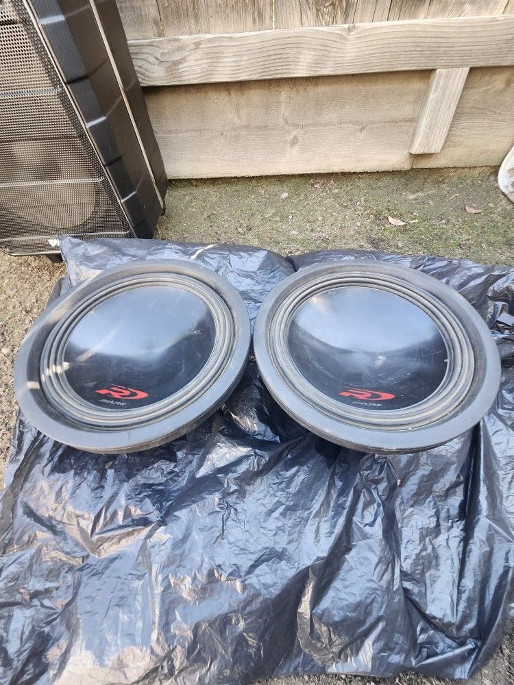 12 Inch Subwoofers .. NEEDS REPAIR..