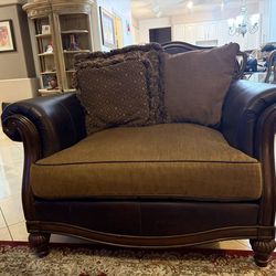 Beautiful Ashley sofa, loveseat and oversized chair. Antique color. Excellent condition