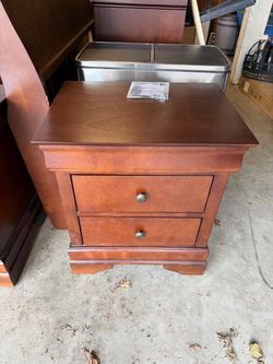 Solid Wood Cherry Finish Nightstand