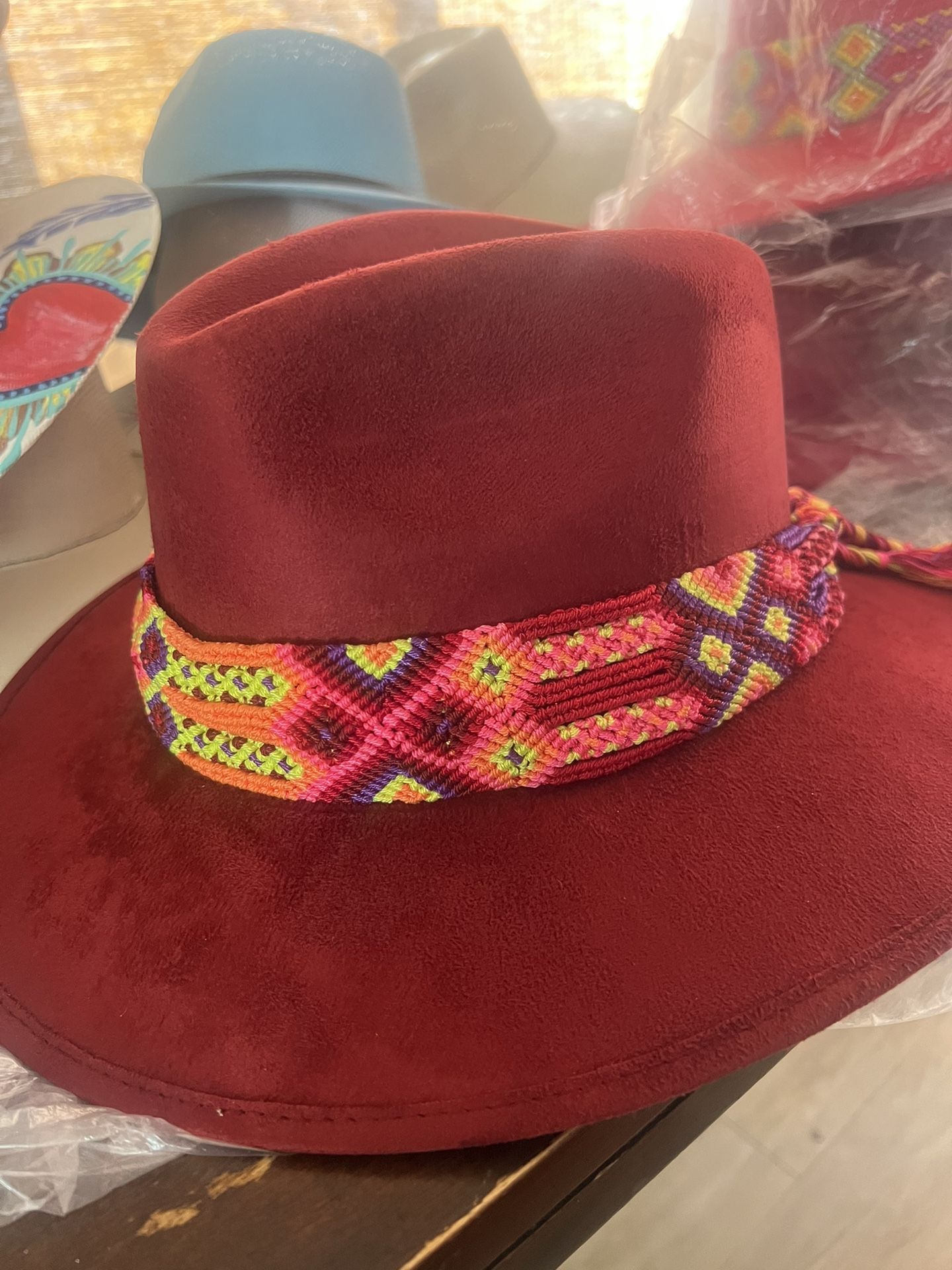 Mexican Suede Hat With Mexican Braid