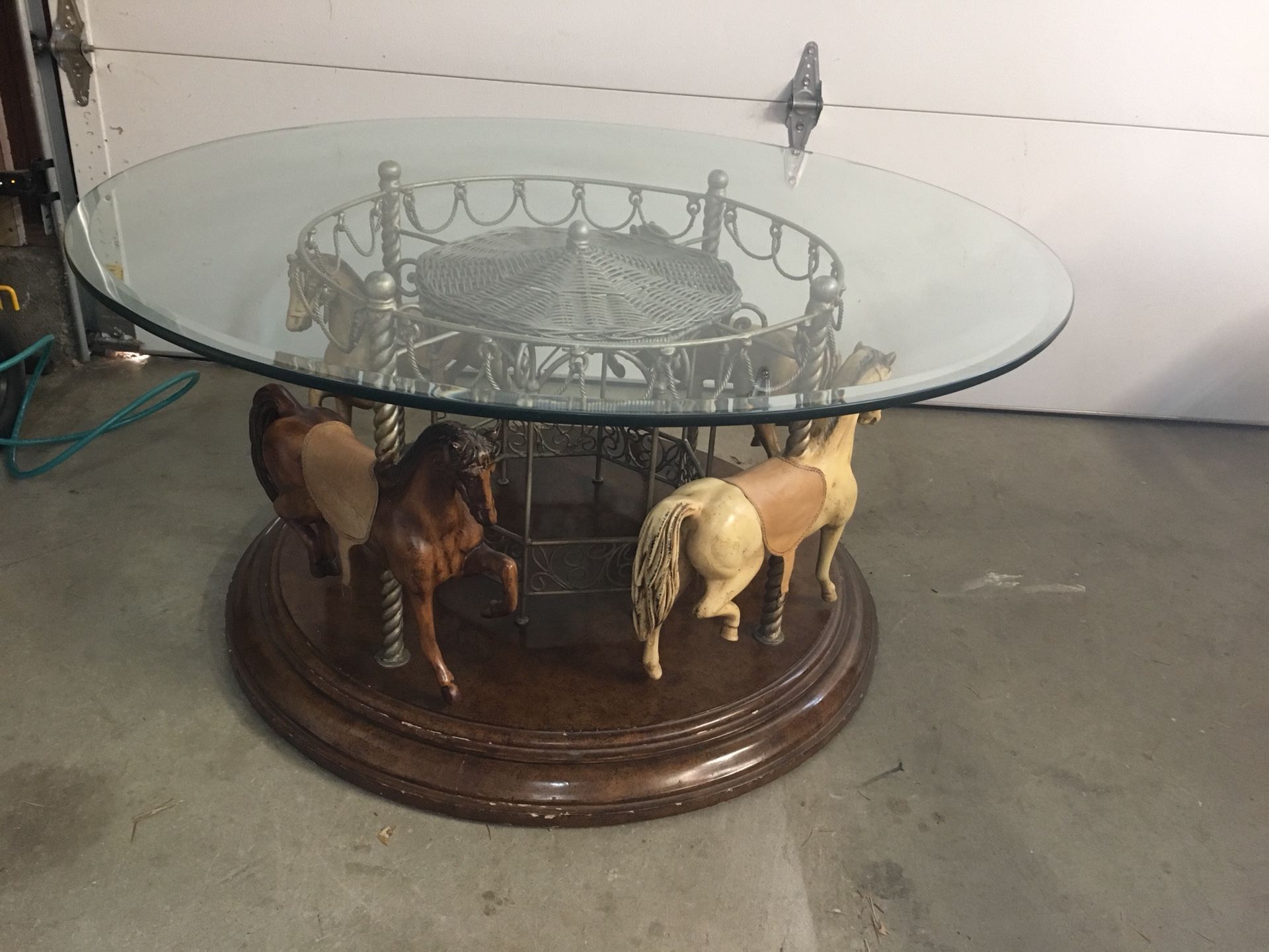Carousel horse coffee table