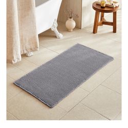 TYUU Waffle Bath Mat, Boho Bathroom Rugs Non Slip Washable Super Absorbent Quick Dry Bath Mat Farmhouse Bathroom Decor, 48"x24" Grey Amazon's Choice 
