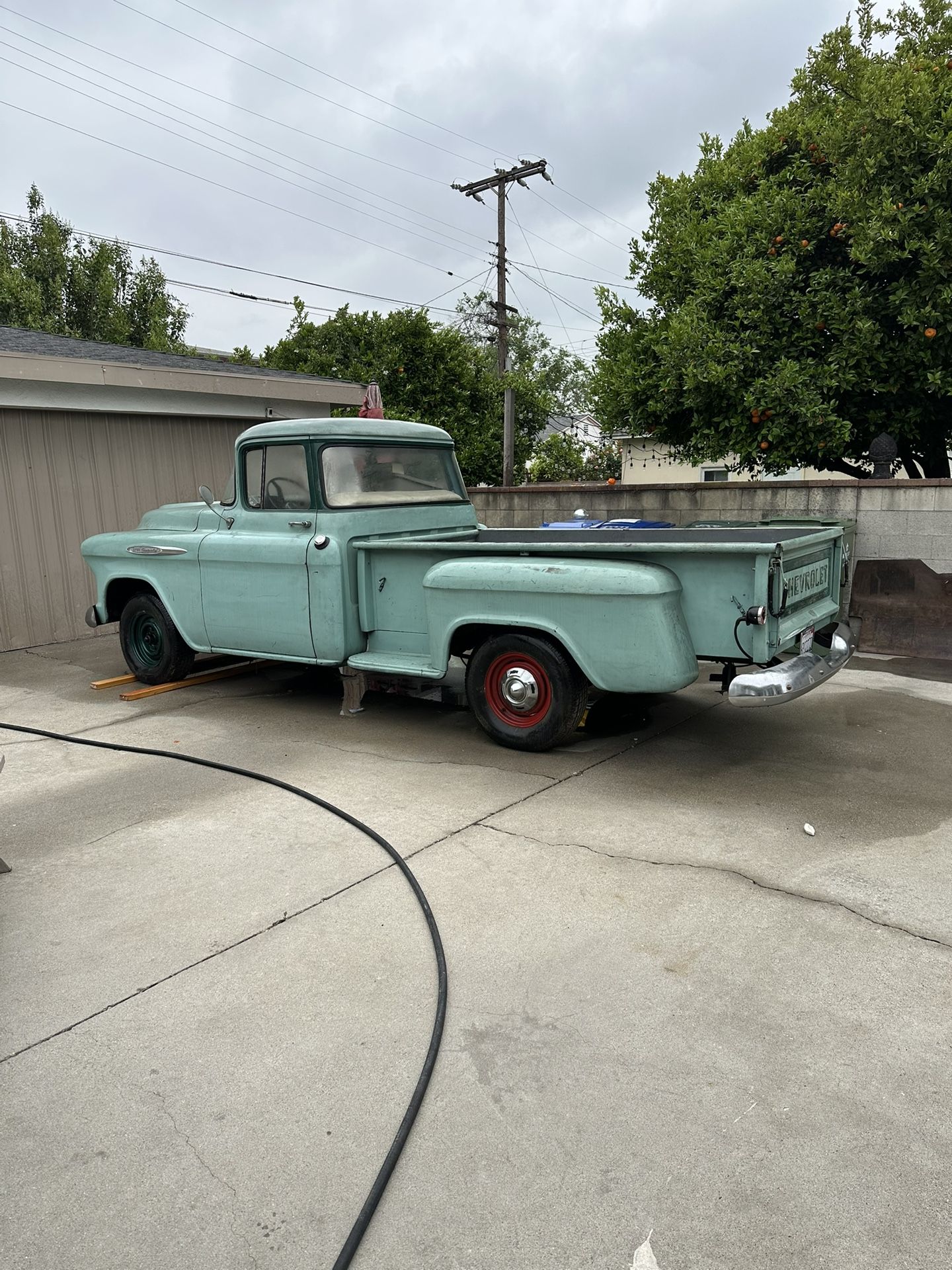 Classic 1957 Chevy 3200 Long Wood Bed Truck