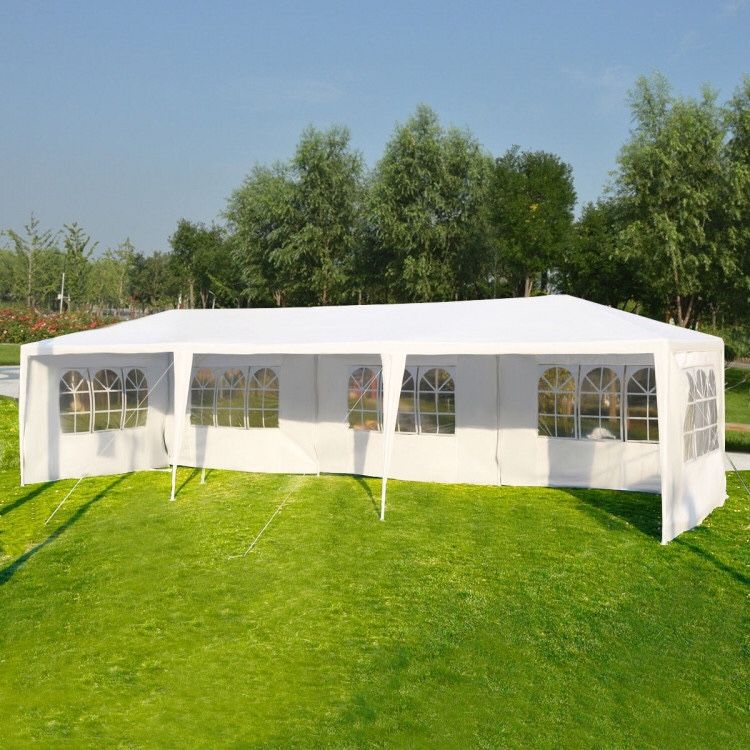 10’ x 30’ Outdoor Canopy Tent for Weddings, Parties, BBQs, Events (5 Wall Covers)