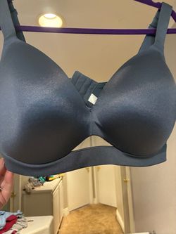 Blue-Gray Smooth T-Shirt Bra