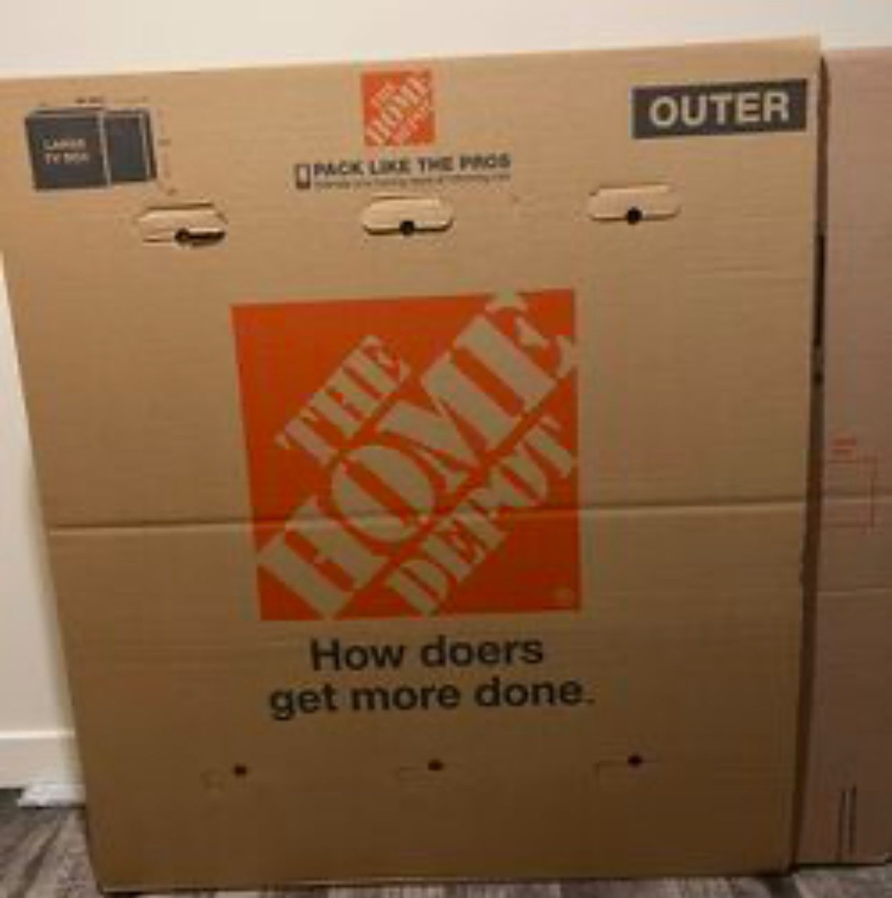 Large Home Depot Tv Moving Box