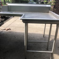 Stainless Steel Sink And Table 
