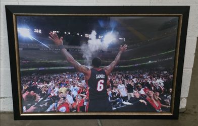 Lebron James Miami Heat Framed Photo
