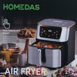 HOMEDAS Air Fryer Compact 5 Qt, Max 450F for Juicy Meat, Little To No Oil NEW US