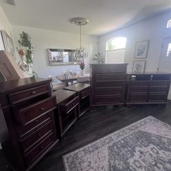 5 Piece Bedroom Furniture Wood With Cedar 