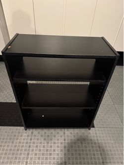 Black 2-Shelf Bookcase / Storage Organizer