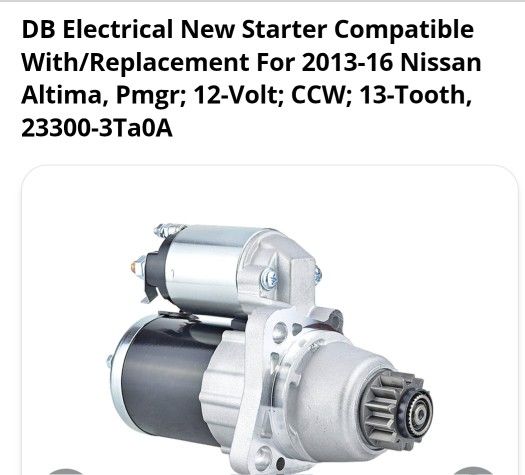 2013-16 Nissan Altima Starter