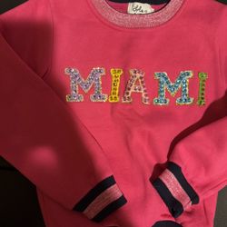Lola And The Boys Sweatshirt For Girl “Miami” Size 8