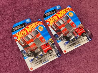 Hot Wheels Transformers Optimus Prime 2025 – Lot of 2