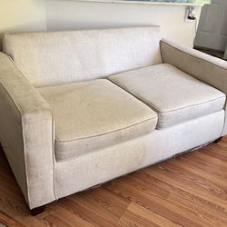 Beige Love Seat | Couch Pillows Included 