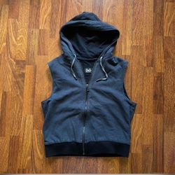 Dolce & Gabbana Sleeveless Hooded Zip Up Vest 