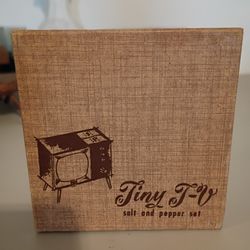 1950's Tiny TV Salt And Pepper Set NIB