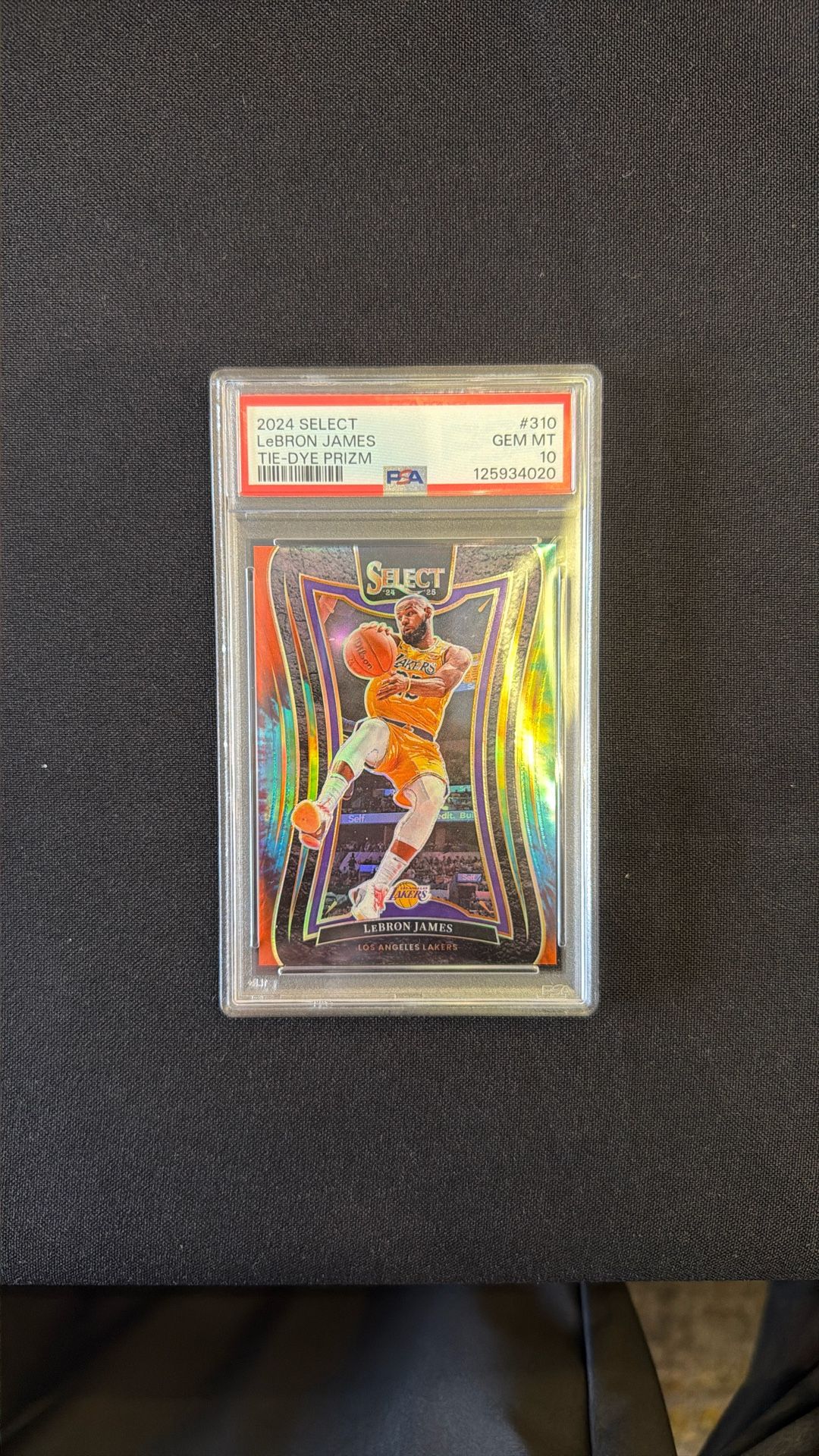 2024 Select Lebron James Tie Dye Prizm /25 PSA 10