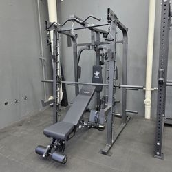 Vesta Smith Machine Sm2001 |Heavy-Duty Adjustable Bench | Squat Rack | Pulley System | Gym Equipment