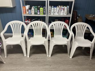 White Plastic Chairs 