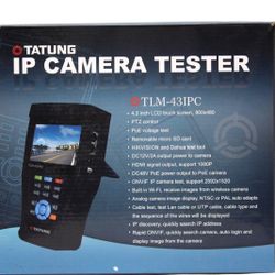 TATUNG TLM-43IPC IP Camera CCTV Tester, 4.3" in, HD Analog