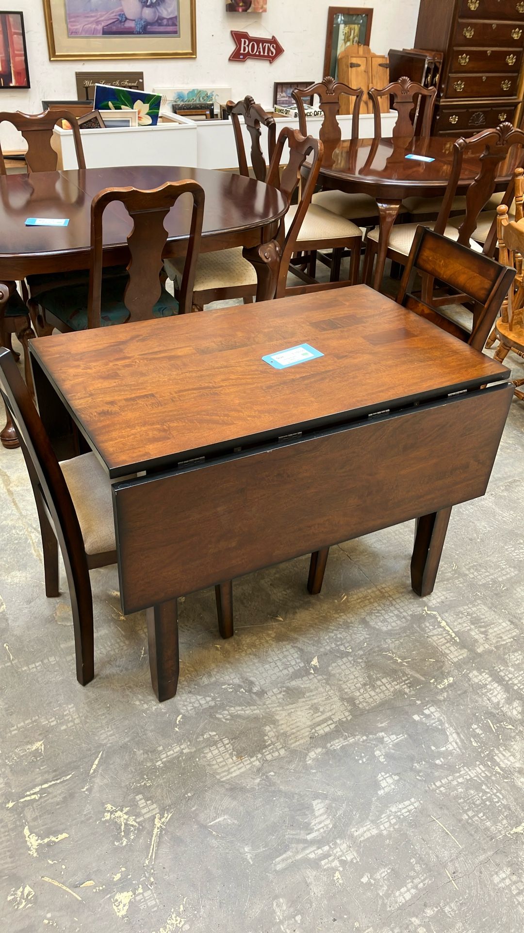 Drop Leaf Table And Two Chairs