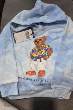 Toddler Polo Bear tye dye hoodie