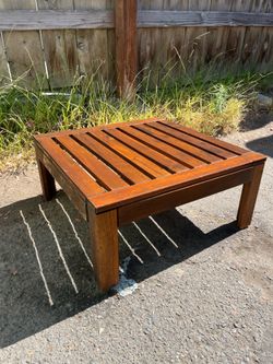 Wood outdoor table