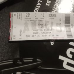 Angels Ticket 9/20