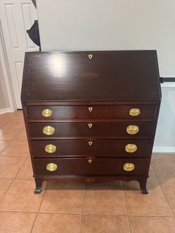 Vintage Jasper Cabinet Company Mahogany Secretary Desk – Drop Front Writing Desk