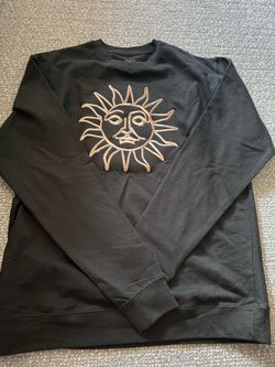 Tears for Fears Sweatshirt black embroidered crewneck gold sun logo large