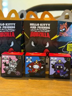 Hello kitty x Godzilla happy meal toy