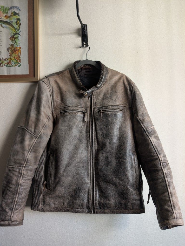Brown and Black Leather Riding Jackets