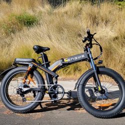 Folding Electric Bike Dual Battery Long Range