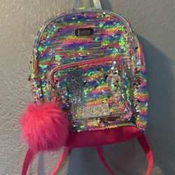 JUSTICE MINI BACKPACK JUSTICE SEQUIN INITIAL BACKPACK NEW