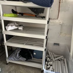 HDX 5 Tier Plastic Adjustable Storage Shelving Unit 