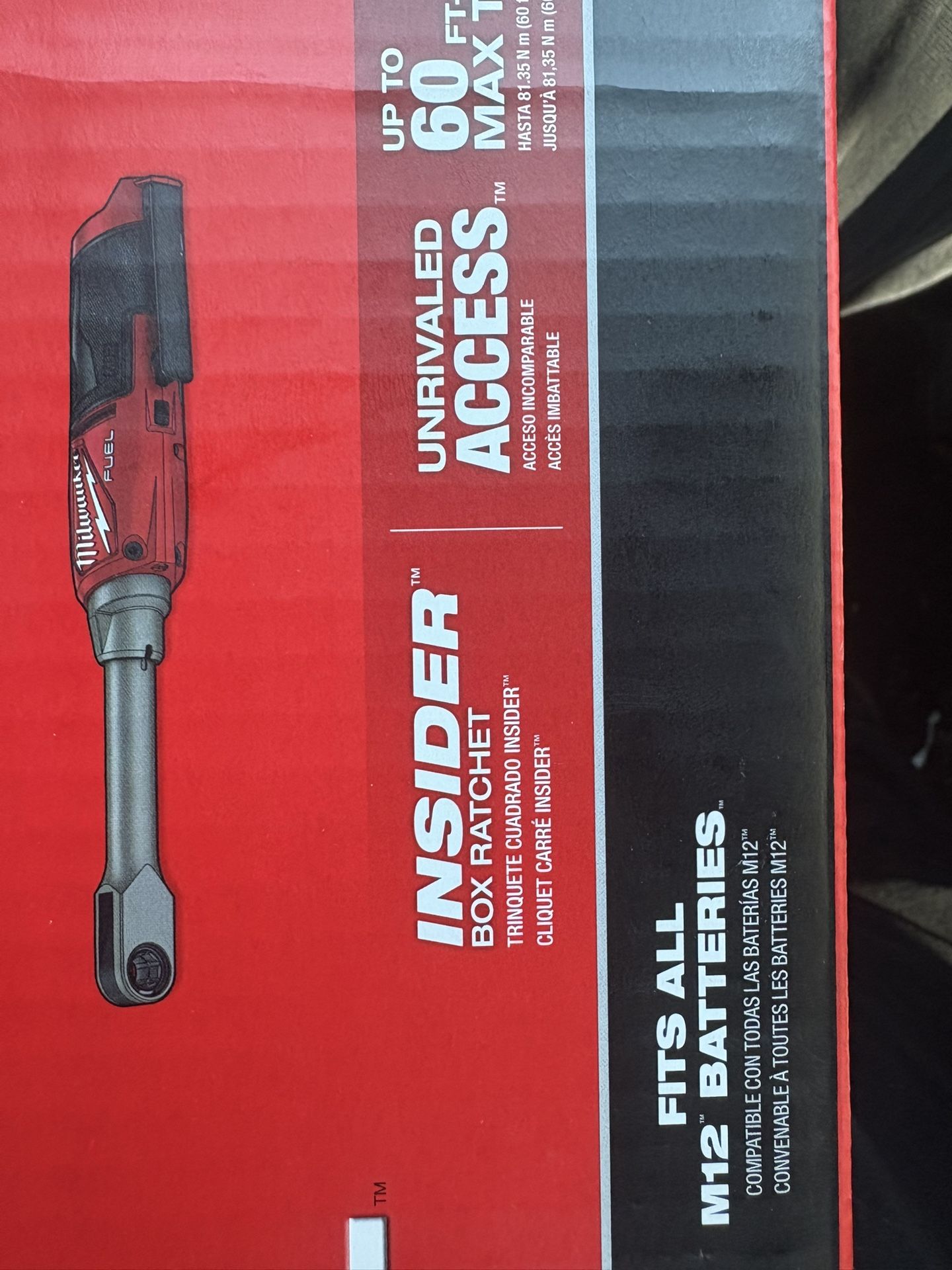 Milwaukee M12 Fuel Insider Extended Reach Box Ratchet Kit (includes New Battery)