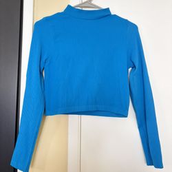 Blue Ribbed Sweater