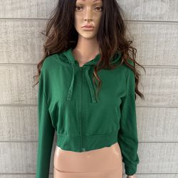 Women’s Cropped Green Sweater Size Medium