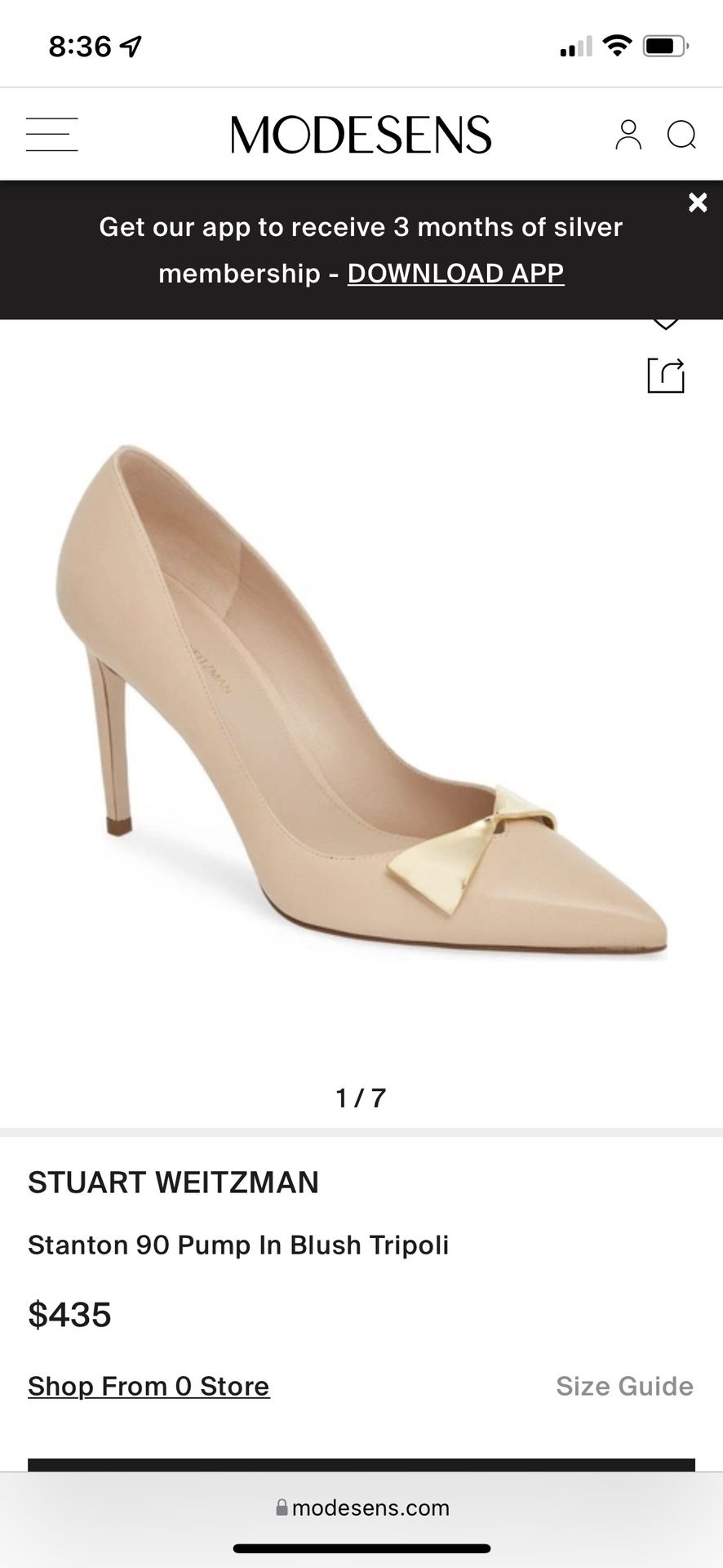 Stuart Weitzman Stanton 90 Pump in Blush Tripoli