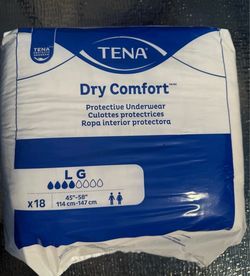 New Tena dry comfort size large