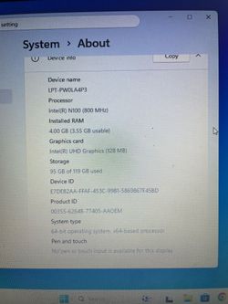 HP intel n100