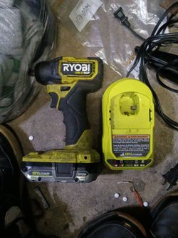 Used RYOBI ONE+ HP 18V Brushless Compact 1/4" Impact Driver (PSBID01) or 3/8" Impact ,8Wrench (PSBIW01
