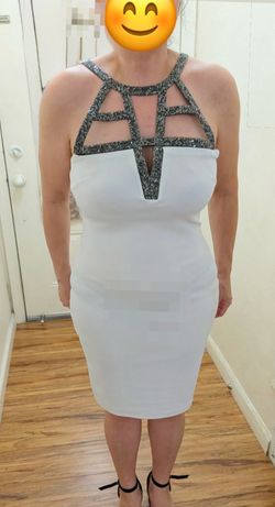 Short White/Strap Dress.S/M